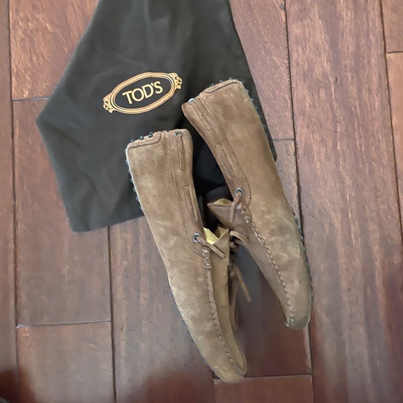 GOMMINO DRIVING SHOES IN SUEDE - BROWN. main image 8